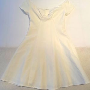 Petite white mini dress